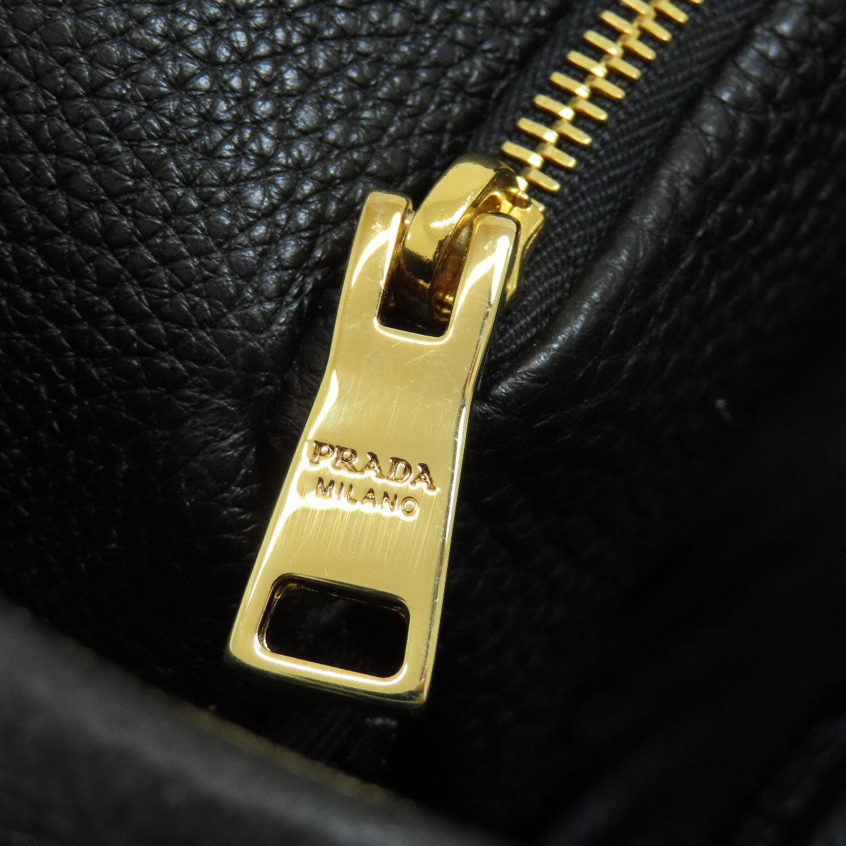 PRADA logo Tote Bag Leather Ladies [Used]