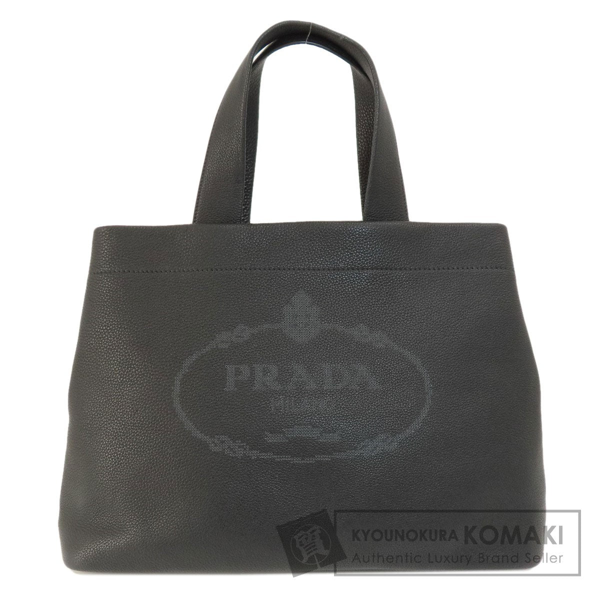 PRADA logo Tote Bag Leather Ladies [Used]