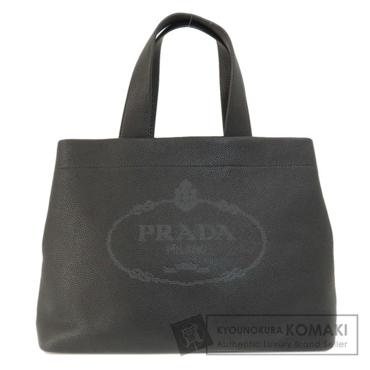 PRADA logo Tote Bag Leather Ladies [Used]