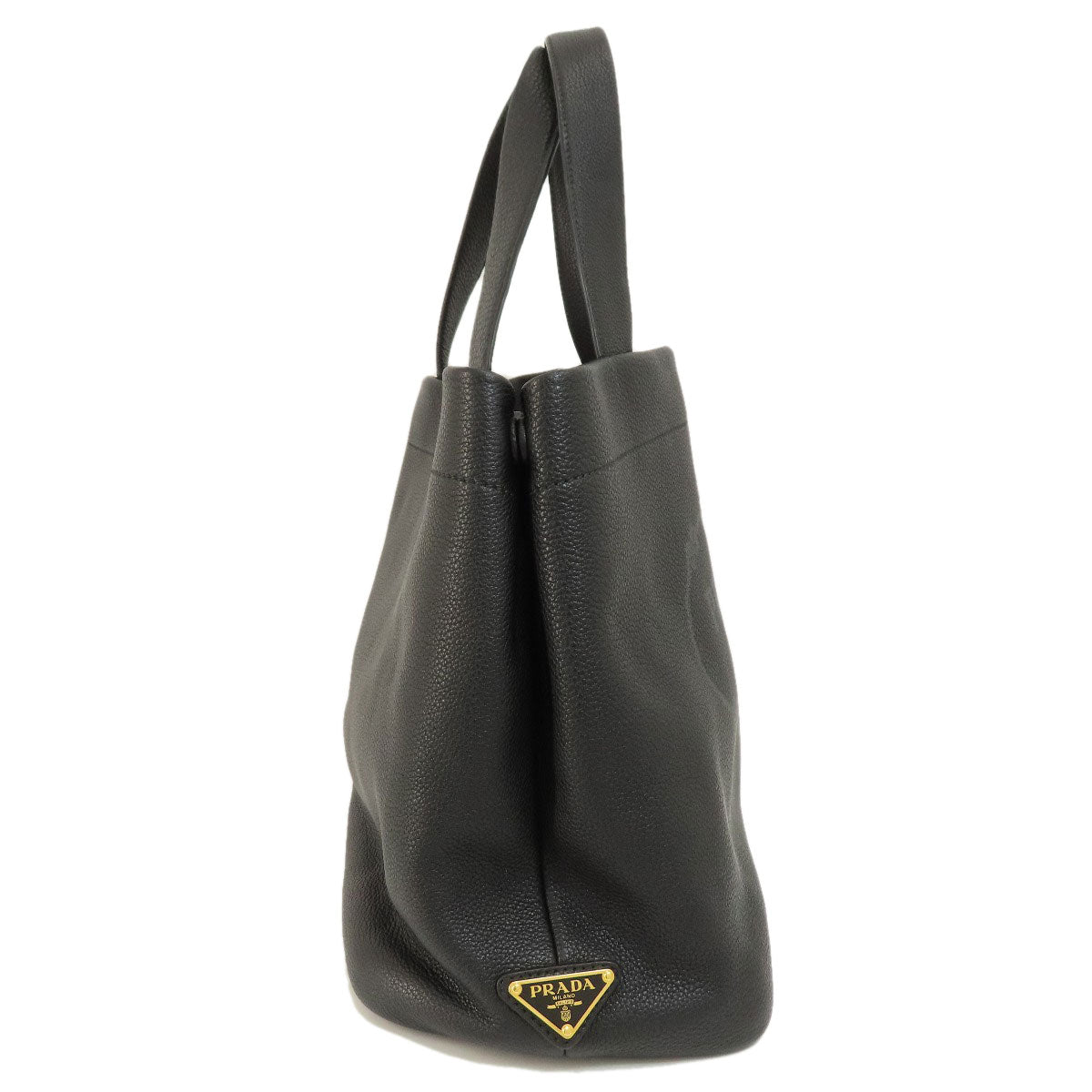PRADA logo Tote Bag Leather Ladies [Used]
