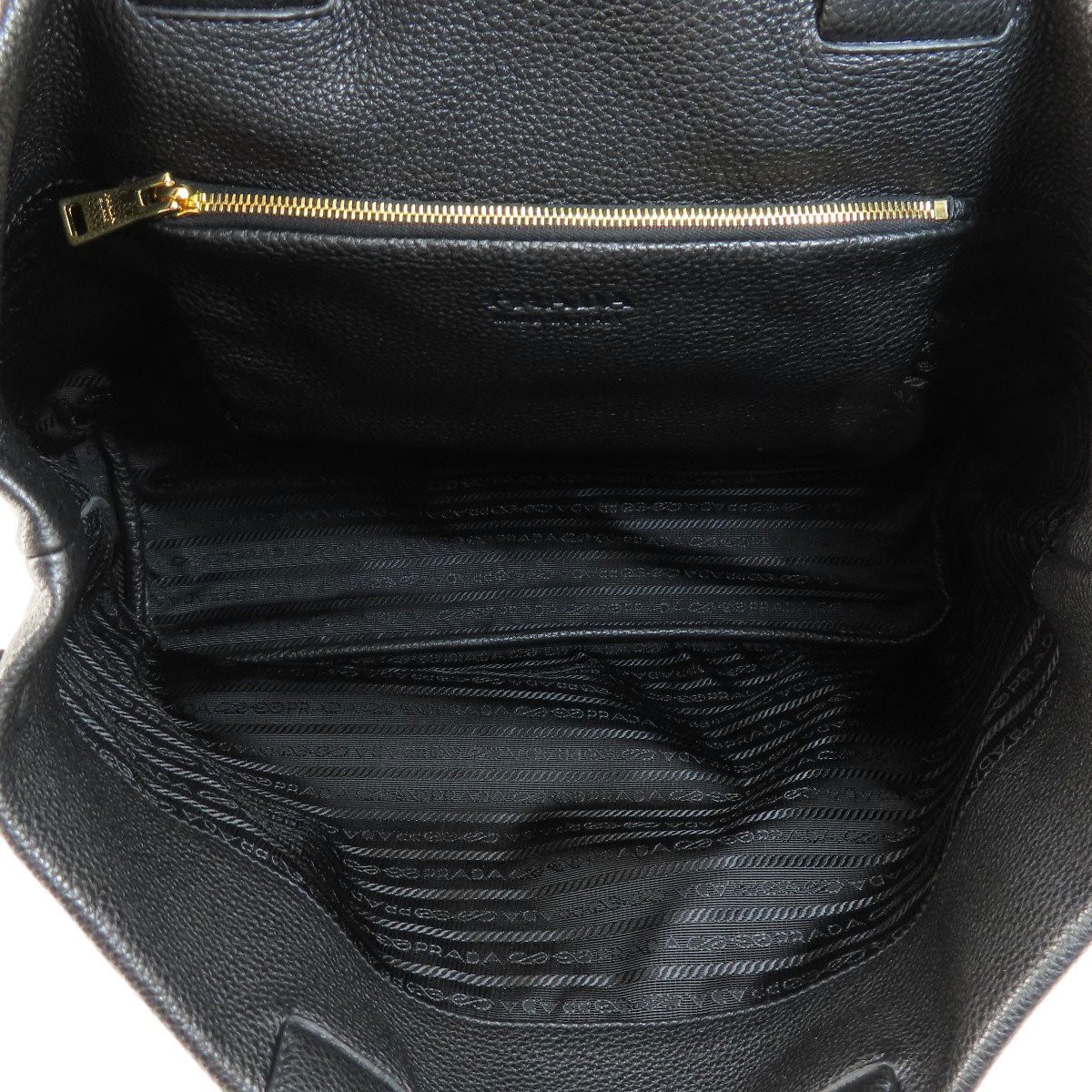 PRADA logo Tote Bag Leather Ladies [Used]