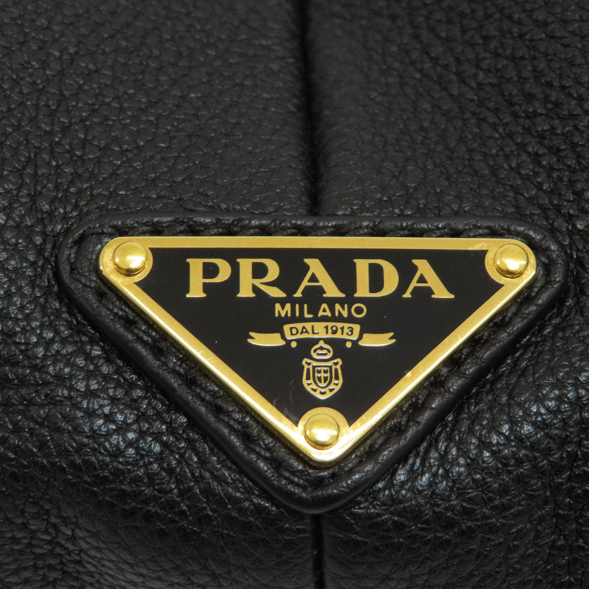 PRADA logo Tote Bag Leather Ladies [Used]