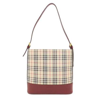 BURBERRY   Handbag Nova Check Canvas LeatherLadies