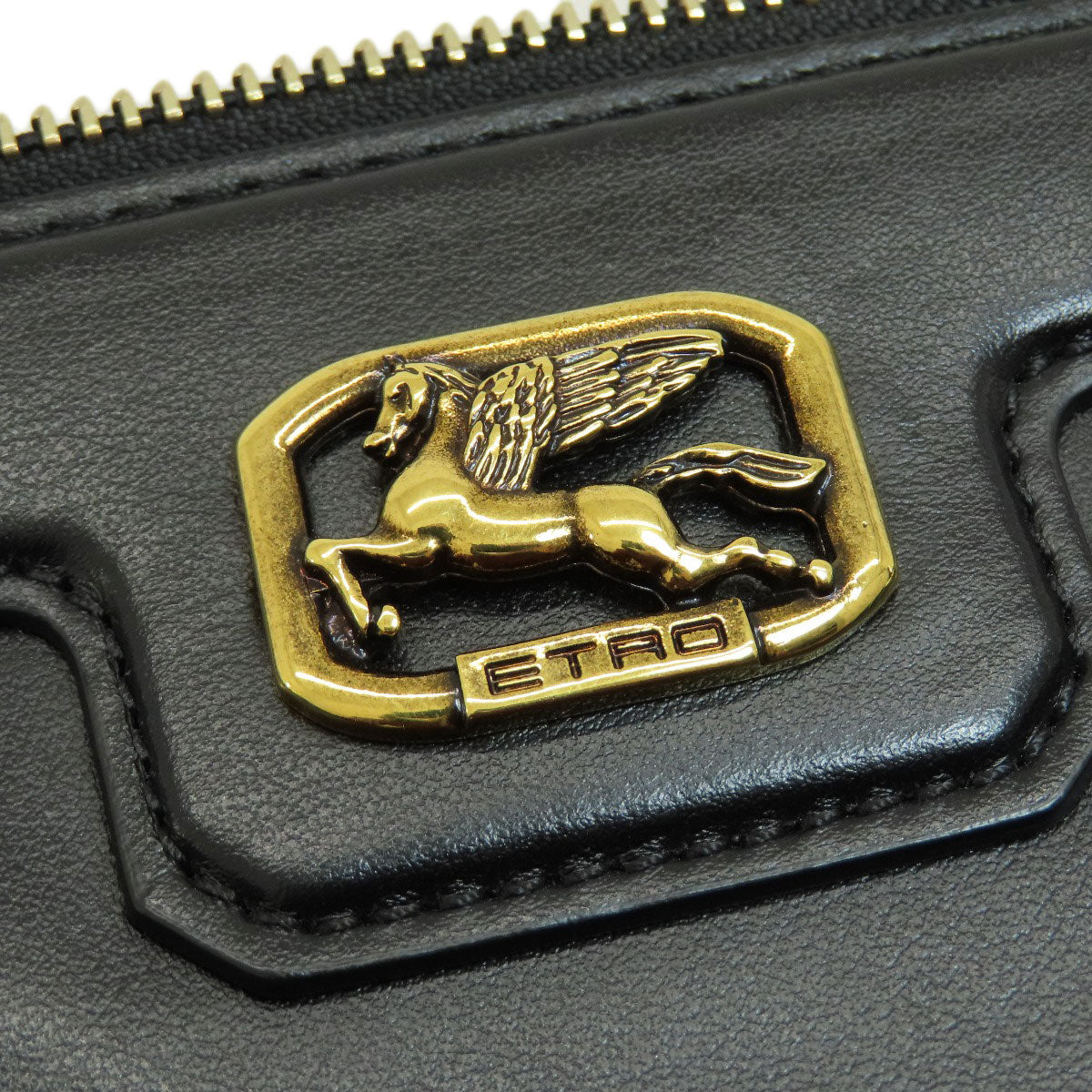 ETRO   Tote Bag logo Leather Ladies