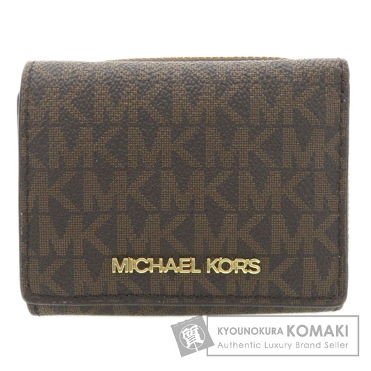 Michael Kors Tri-fold mini wallet Bifold Wallet with Coin Pocket PVC Ladies [Used]