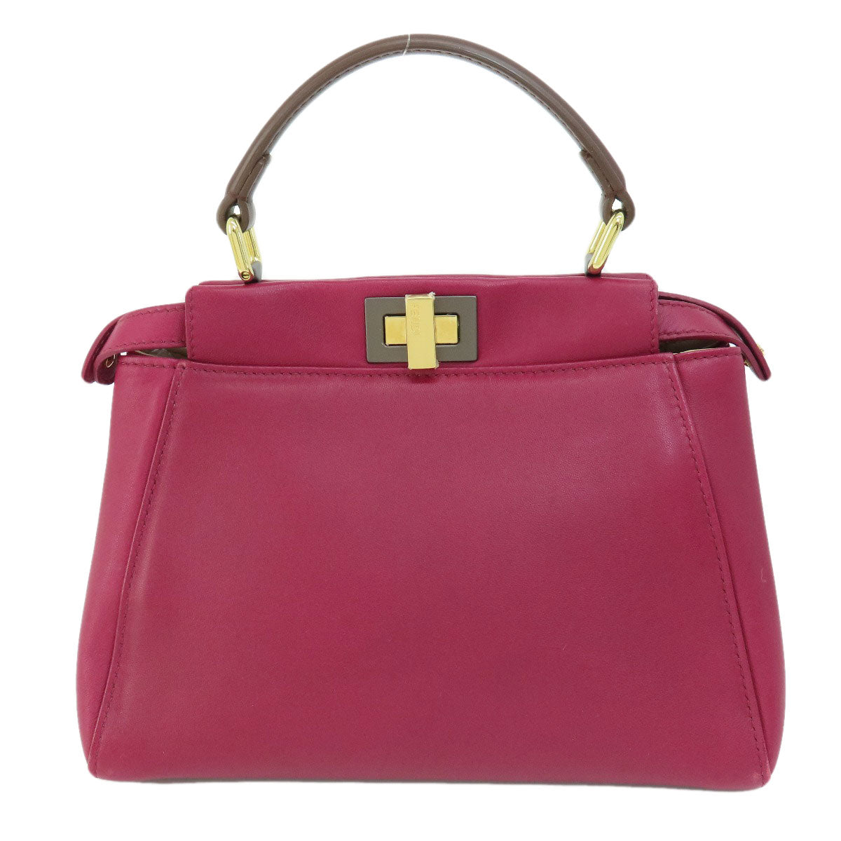 FENDI Peek-a-boo mini Handbag Calf Ladies [Used]