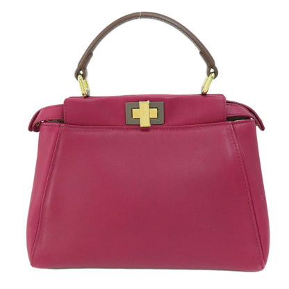 FENDI Peek-a-boo mini Handbag Calf Ladies [Used]