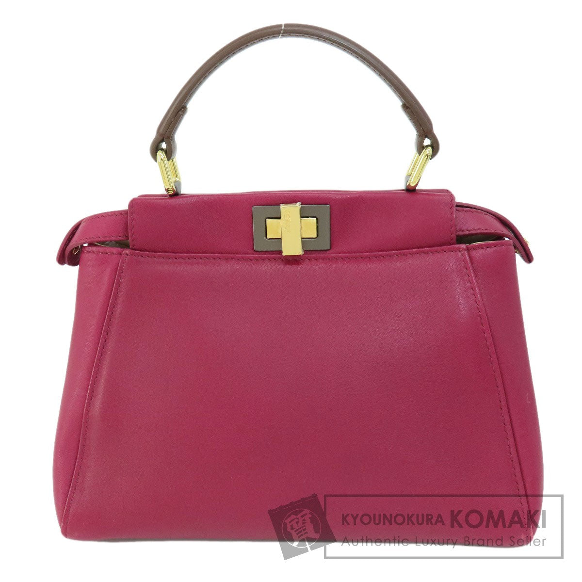 FENDI Peek-a-boo mini Handbag Calf Ladies [Used]