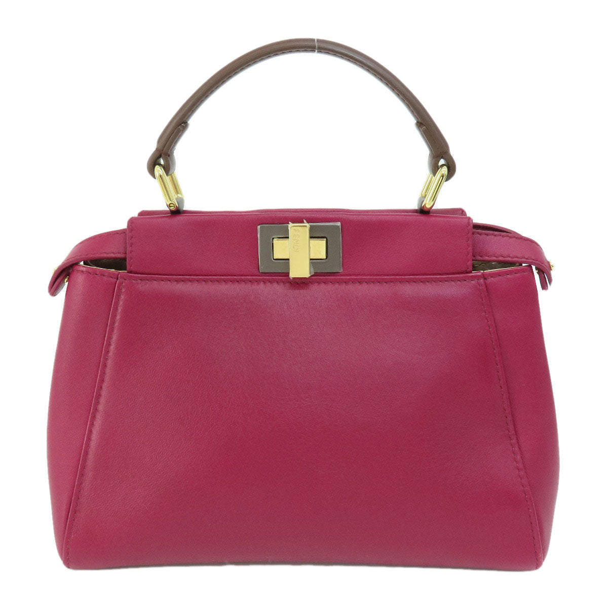 FENDI Peek-a-boo mini Handbag Calf Ladies [Used]