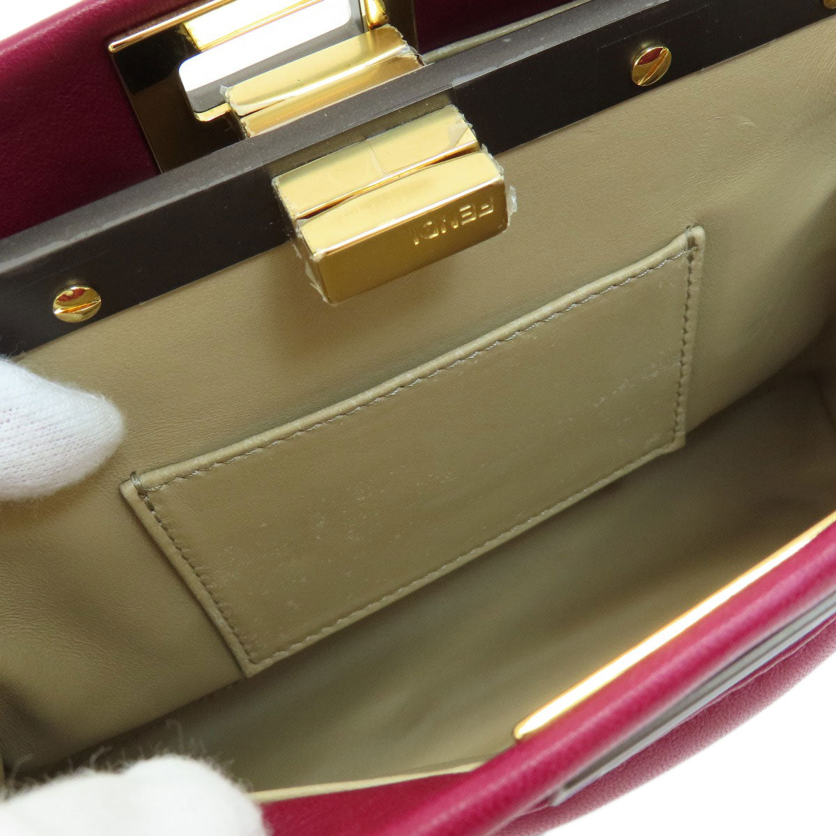 FENDI Peek-a-boo mini Handbag Calf Ladies [Used]