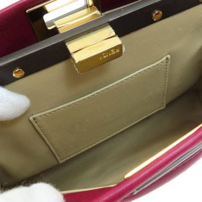 FENDI Peek-a-boo mini Handbag Calf Ladies [Used]