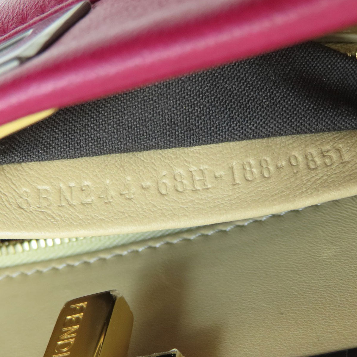 FENDI Peek-a-boo mini Handbag Calf Ladies [Used]