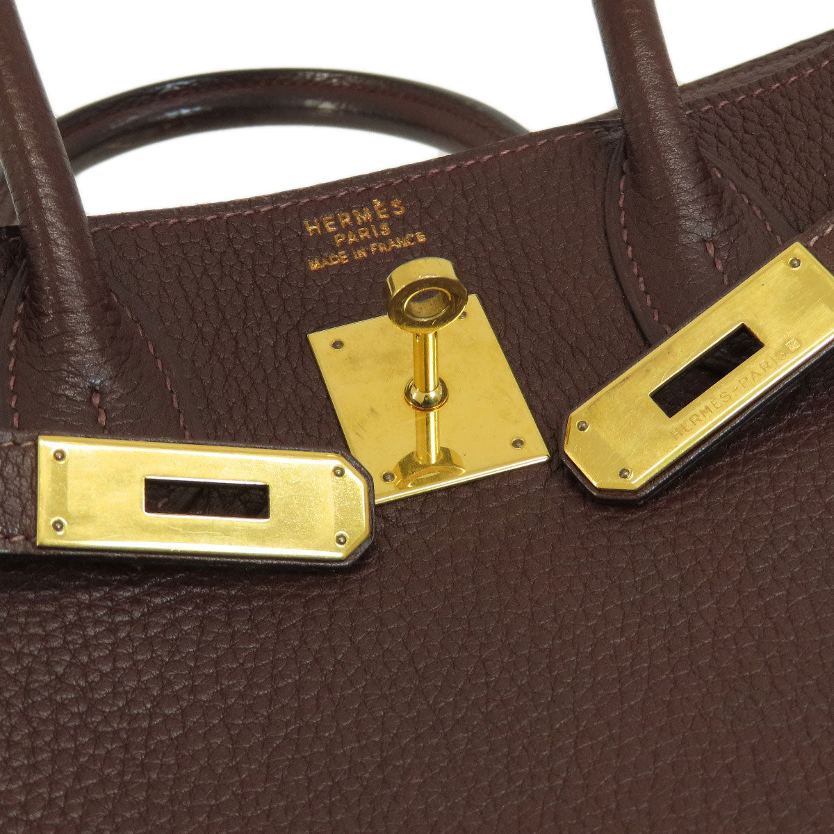 HERMES   Handbag Birkin 30 Brown GoldHardware Taurillon Clemence Ladies