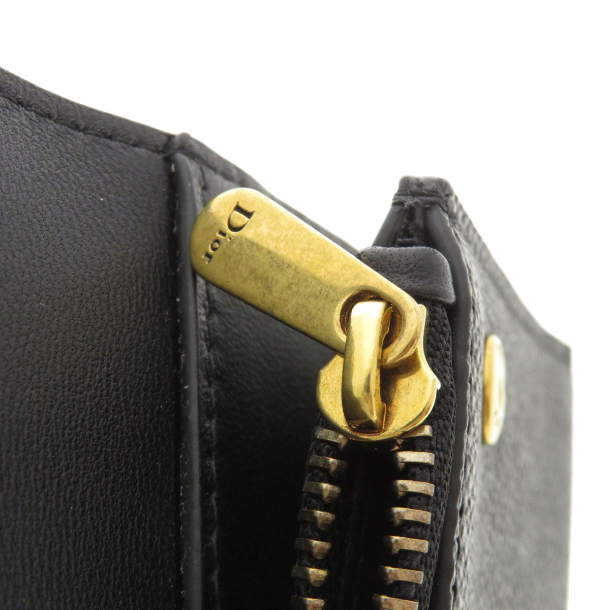 CHRISTIAN DIOR saddle Bifold Wallet with Coin Pocket Calf Ladies [Used]