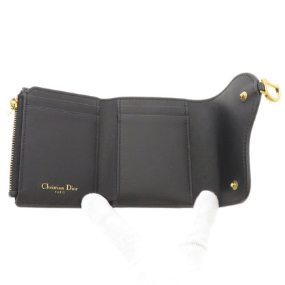 CHRISTIAN DIOR saddle Bifold Wallet with Coin Pocket Calf Ladies [Used]