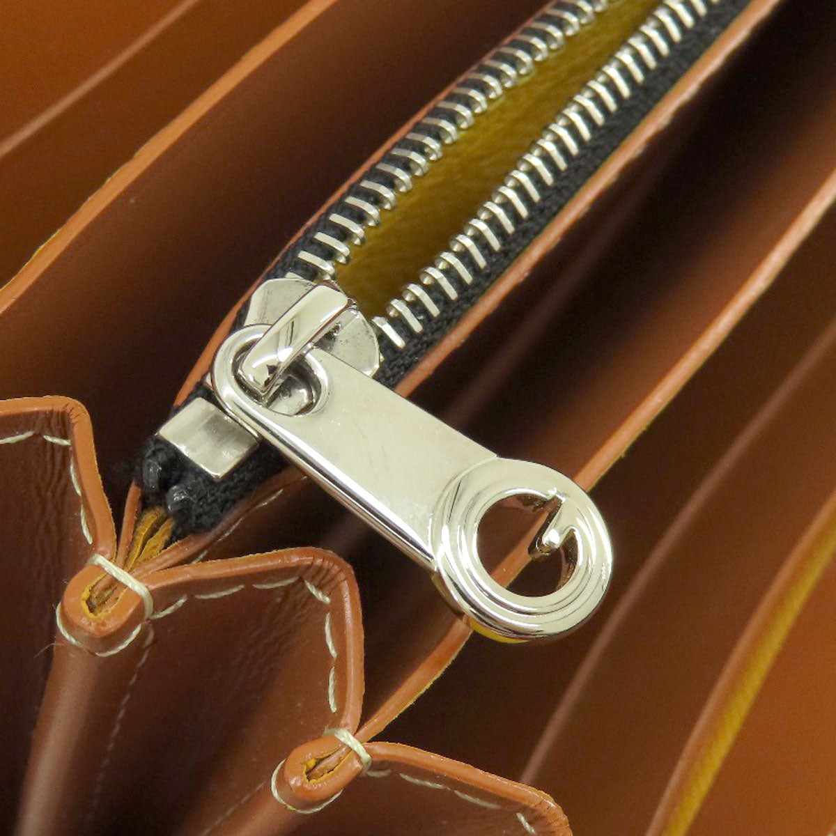 GOYARD Zip GM herringbone pattern Long wallet (with coin pocket) Coating canvas LeatherLadies [Used]