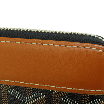 GOYARD Zip GM herringbone pattern Long wallet (with coin pocket) Coating canvas LeatherLadies [Used]