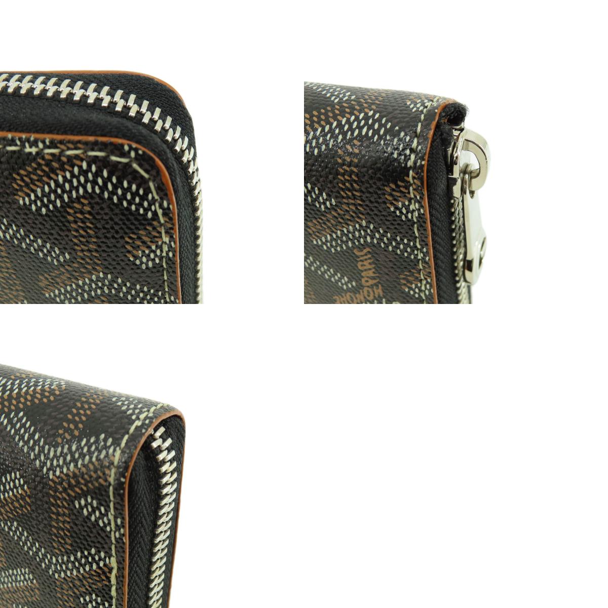 GOYARD Zip GM herringbone pattern Long wallet (with coin pocket) Coating canvas LeatherLadies [Used]
