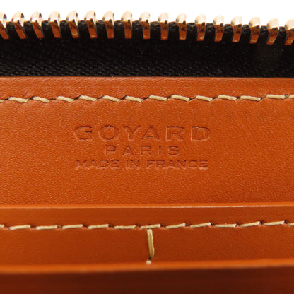 GOYARD Zip GM herringbone pattern Long wallet (with coin pocket) Coating canvas LeatherLadies [Used]