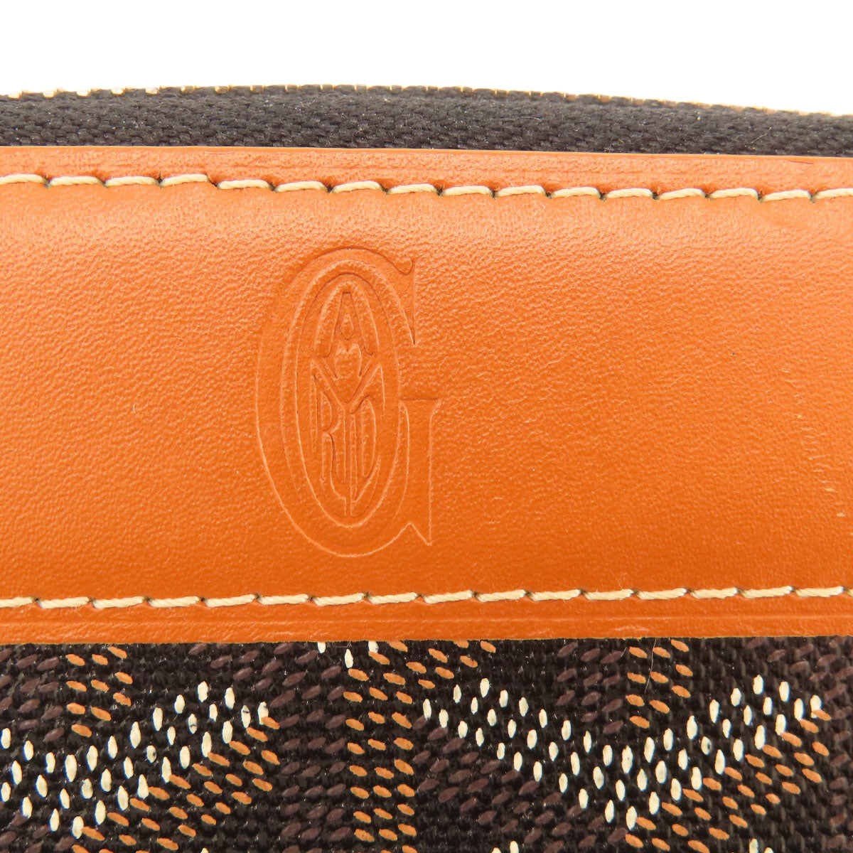 GOYARD Zip GM herringbone pattern Long wallet (with coin pocket) Coating canvas LeatherLadies [Used]