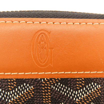 GOYARD Zip GM herringbone pattern Long wallet (with coin pocket) Coating canvas LeatherLadies [Used]