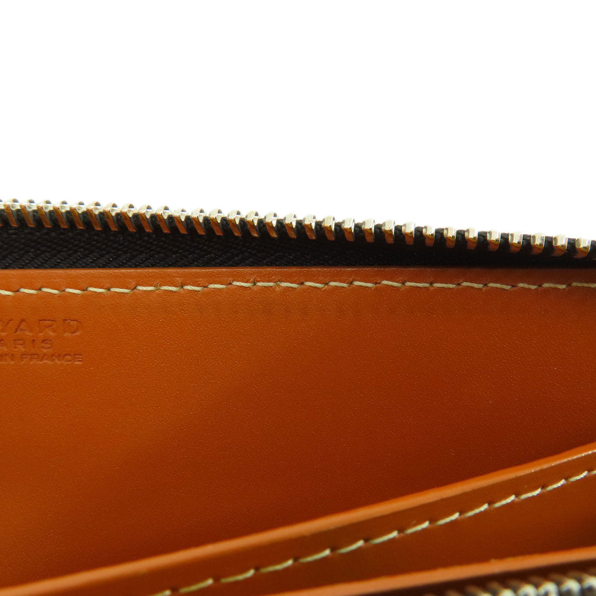 GOYARD Zip GM herringbone pattern Long wallet (with coin pocket) Coating canvas LeatherLadies [Used]