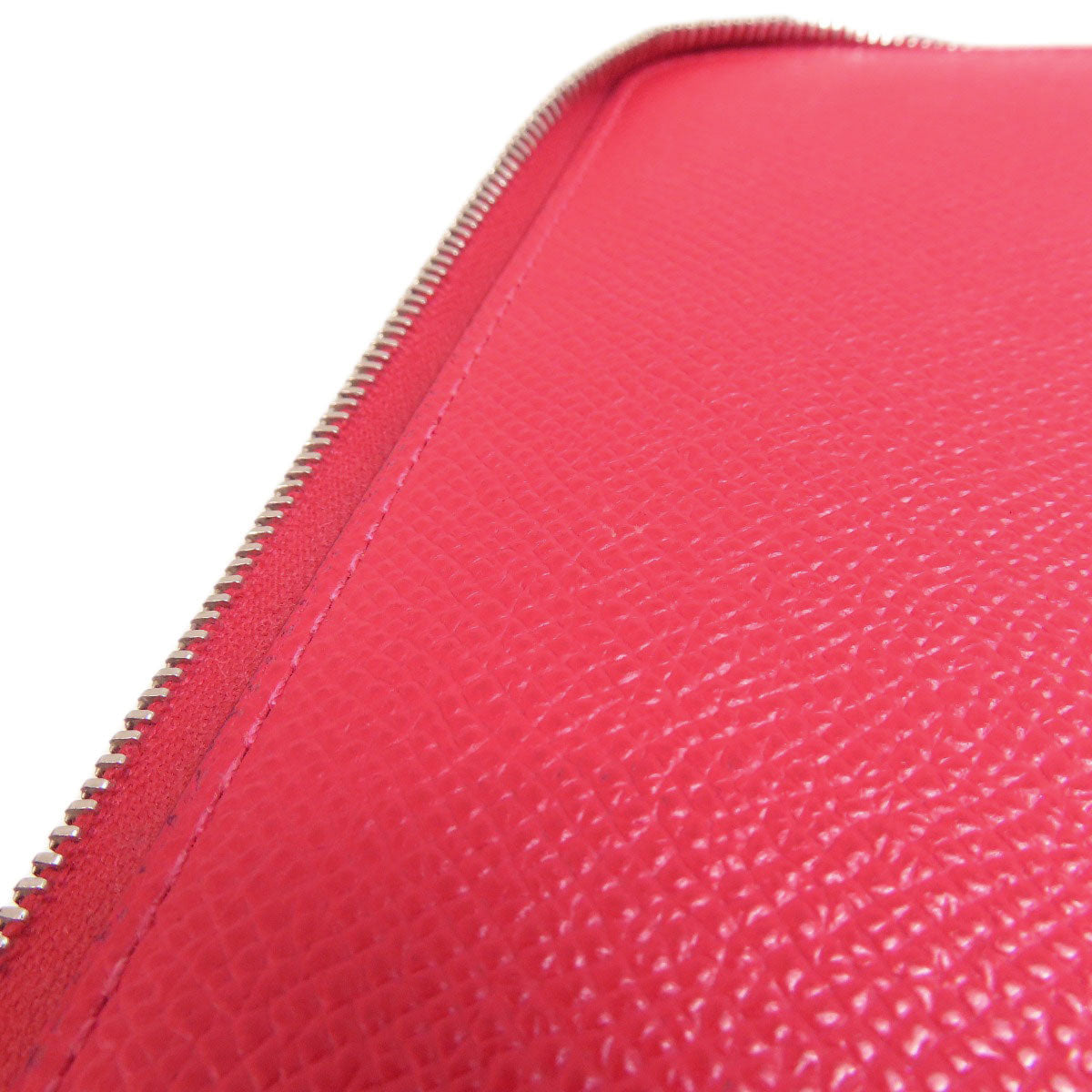 HERMES Azap Long Red SilverHardware Long wallet (with coin pocket) Epsom Ladies [Used]