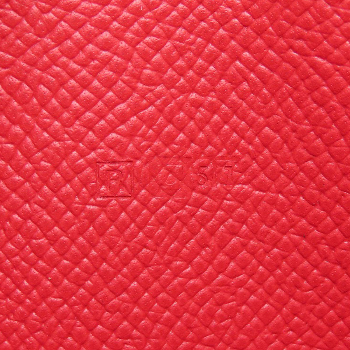HERMES Azap Long Red SilverHardware Long wallet (with coin pocket) Epsom Ladies [Used]