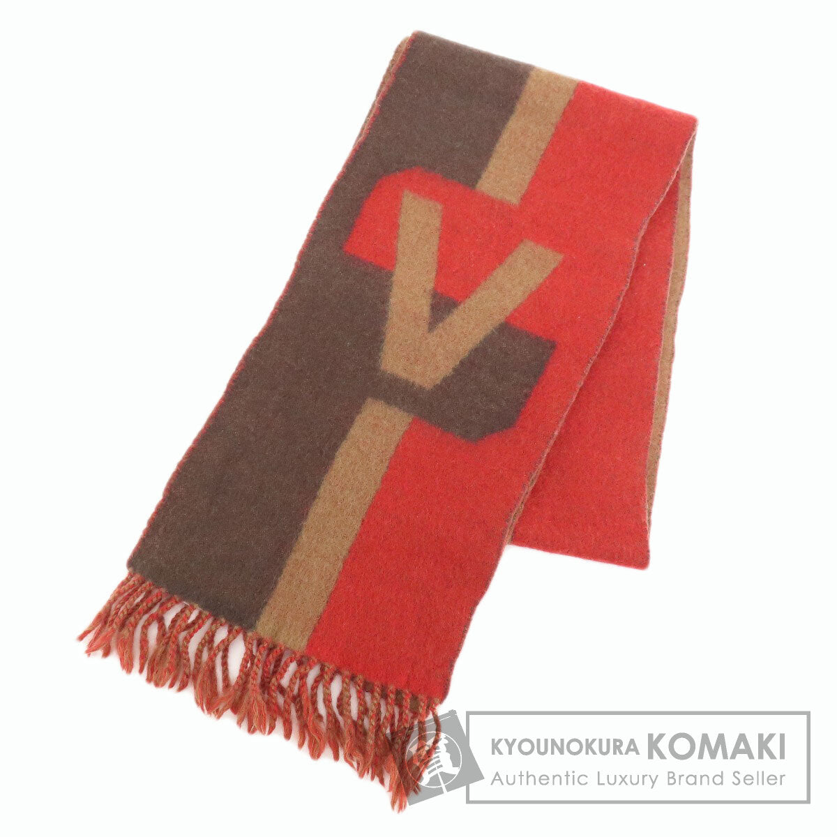 LOUIS VUITTON Escharp V. Istrik Scarf wool CashmereLadies [Used]