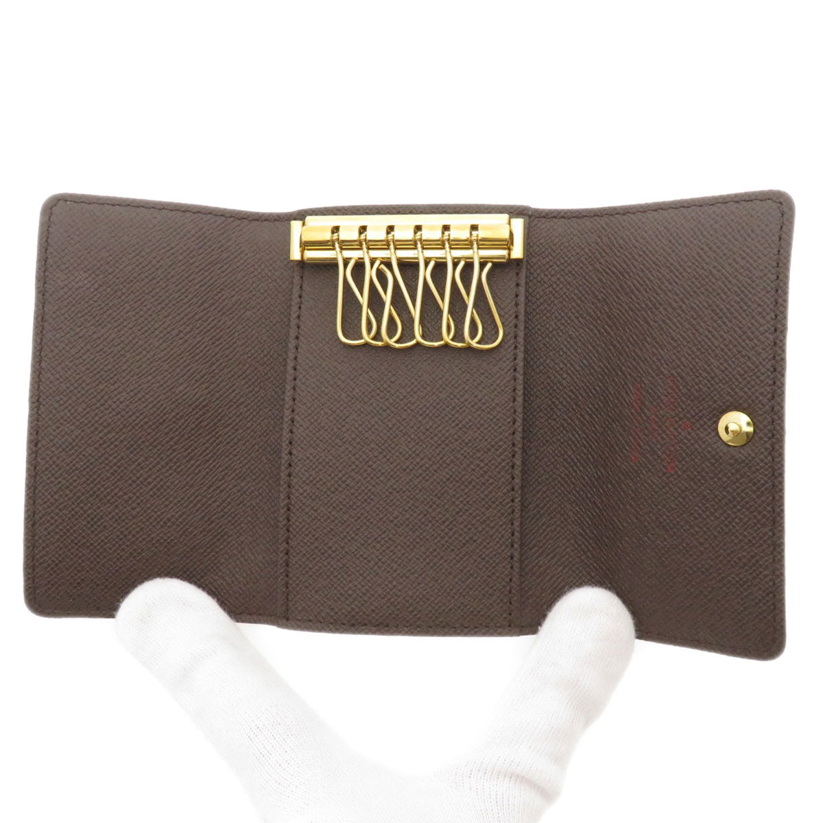 LOUIS VUITTON N62630 Multicles6 Damier Ebenu key holder Damier canvas Ladies [Used]