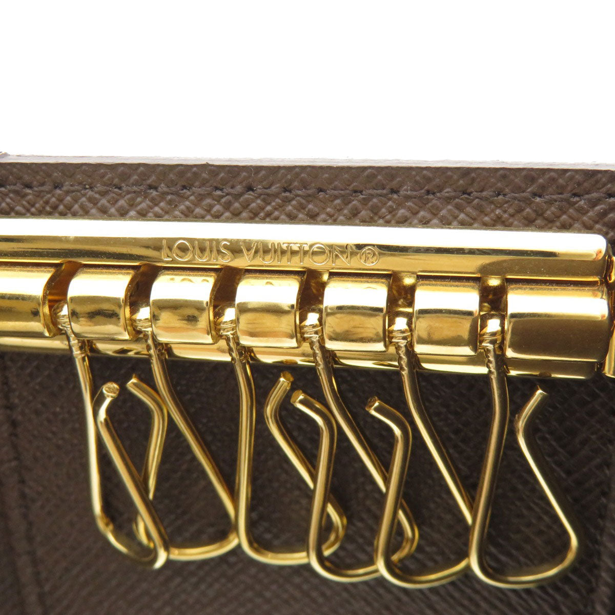 LOUIS VUITTON N62630 Multicles6 Damier Ebenu key holder Damier canvas Ladies [Used]