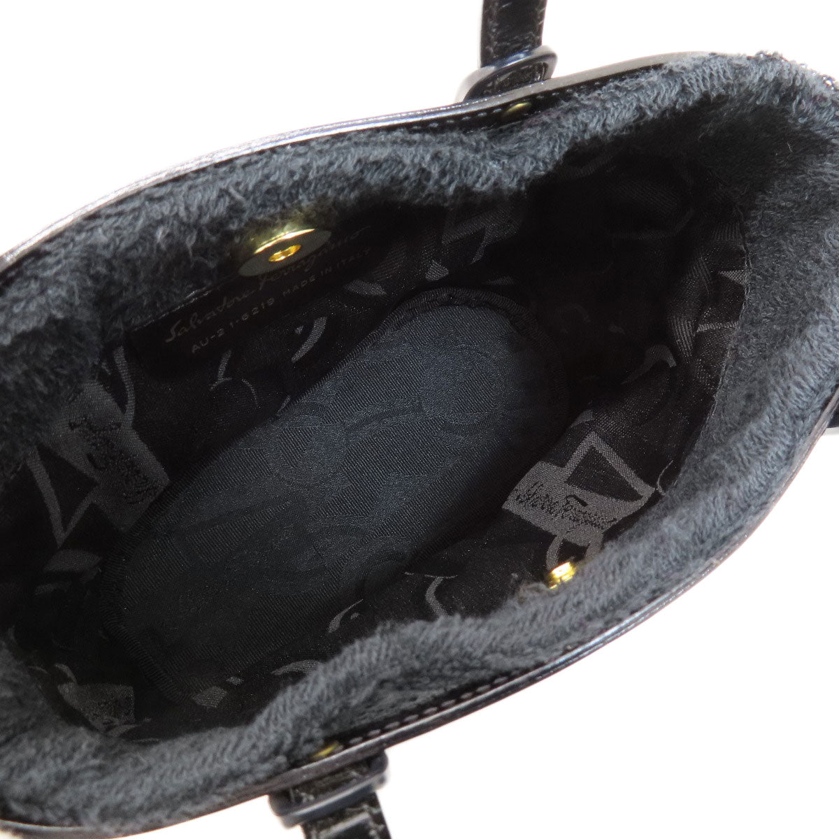 Salvatore Ferragamo Comes with logo spare bag Handbag pile LeatherLadies [Used]