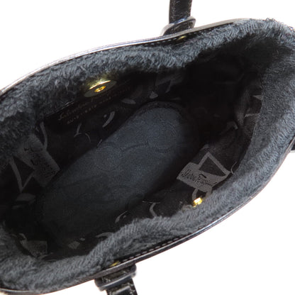 Salvatore Ferragamo Comes with logo spare bag Handbag pile LeatherLadies [Used]