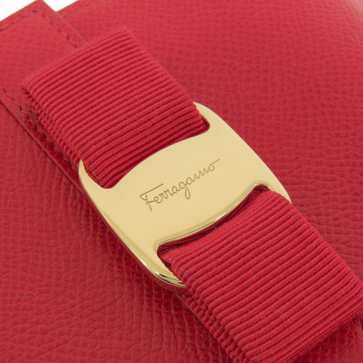 Salvatore Ferragamo   Bifold Wallet with Coin Pocket Vara ribbon Leather Ladies