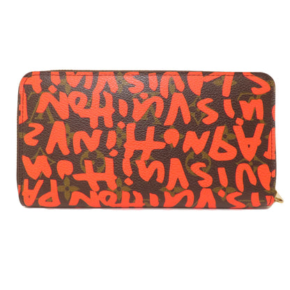 LOUIS VUITTON  M93711 Long wallet (with coin pocket) zippy wallet graffiti orange Monogram graffiti Ladies