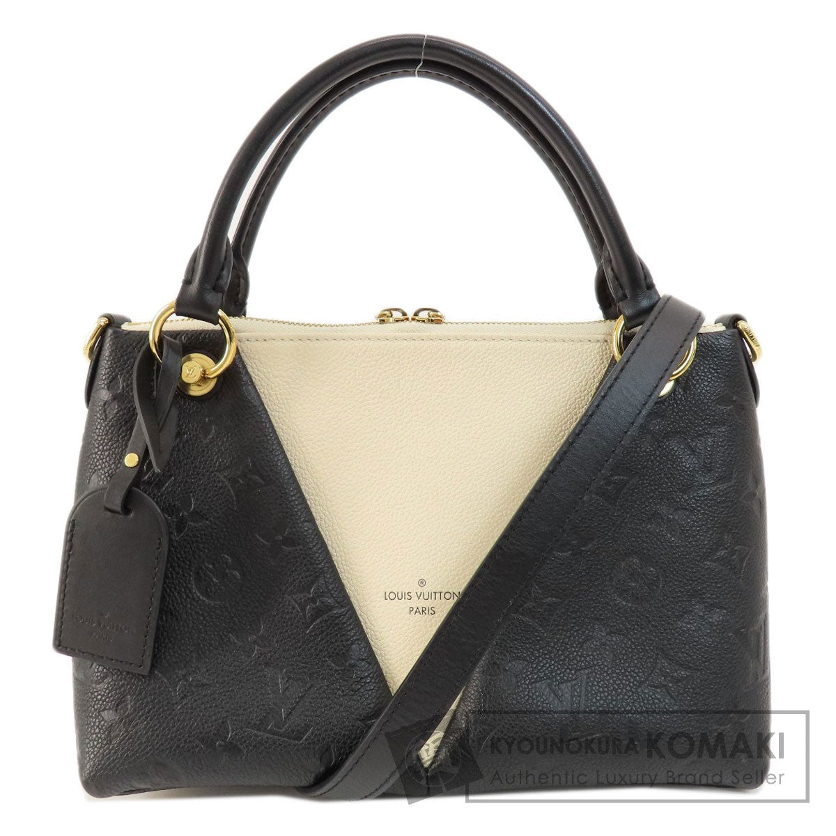 LOUIS VUITTON  M44418 Handbag V Tote BB Noir Empreinte Ladies