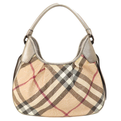 BURBERRY   Handbag Nova Check Flower Emboss PVC Ladies