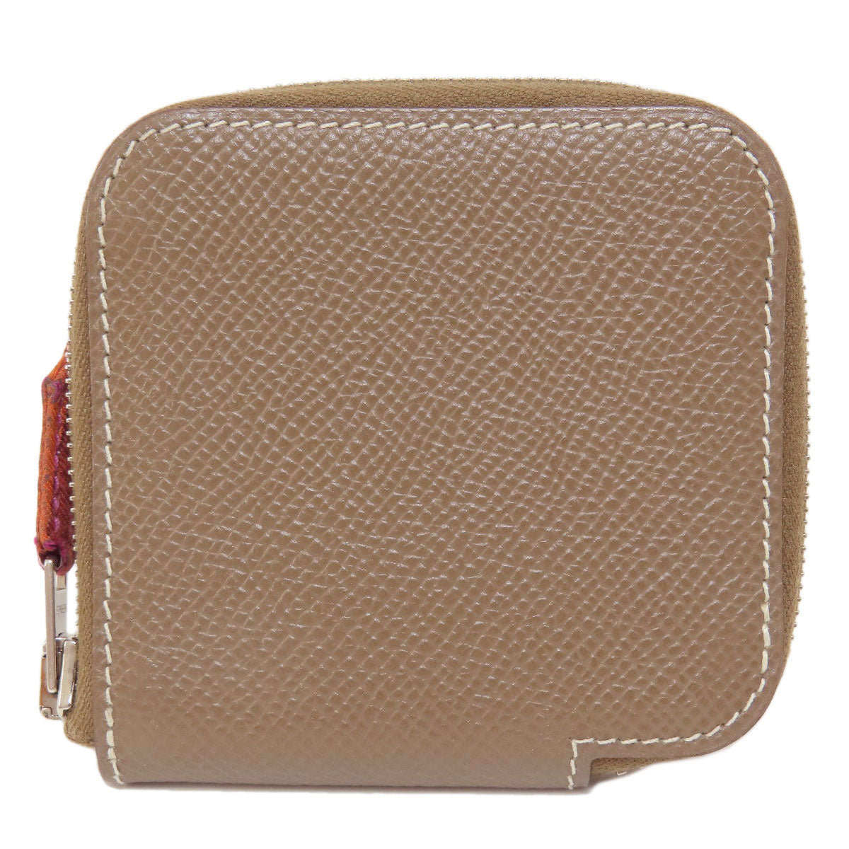 HERMES   coin purse Azap Silk-in Compact Etoupe Etoupe SilverHardware Epsom Ladies