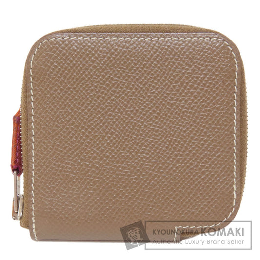 HERMES   coin purse Azap Silk-in Compact Etoupe Etoupe SilverHardware Epsom Ladies