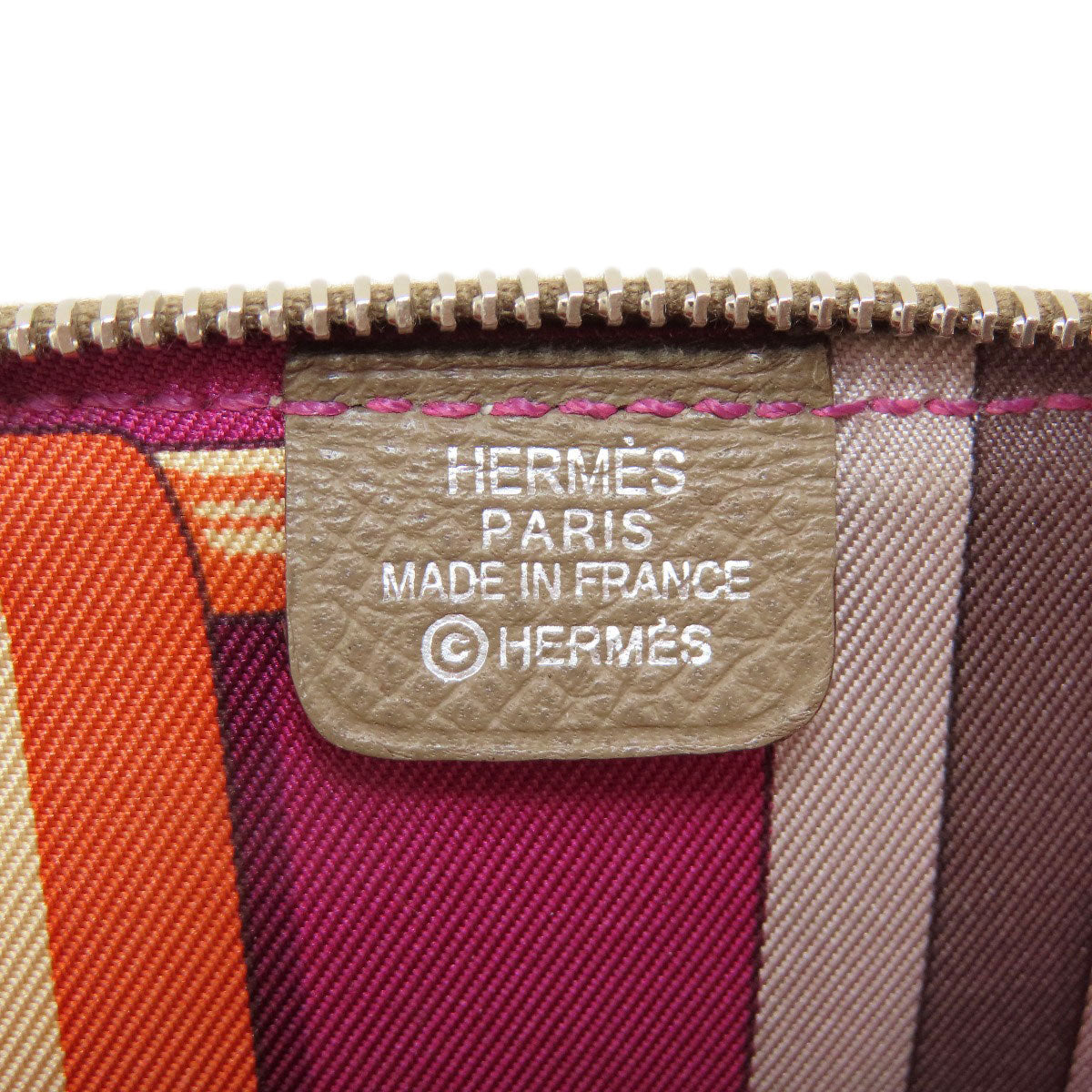 HERMES   coin purse Azap Silk-in Compact Etoupe Etoupe SilverHardware Epsom Ladies