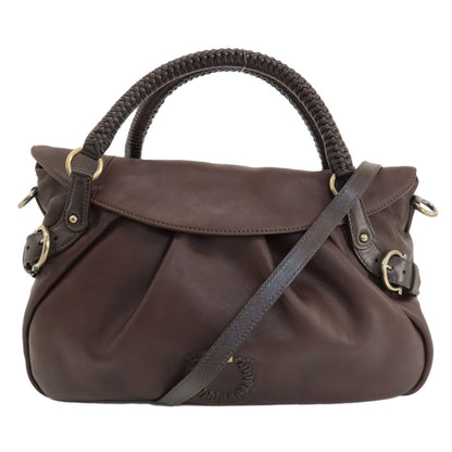 Salvatore Ferragamo Gancini 2WAY Handbag Leather Ladies [Used]