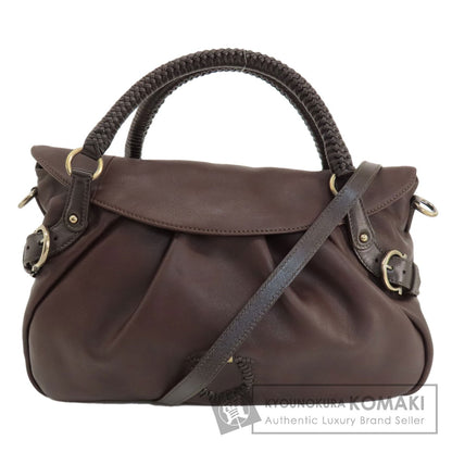 Salvatore Ferragamo Gancini 2WAY Handbag Leather Ladies [Used]