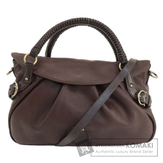 Salvatore Ferragamo Gancini 2WAY Handbag Leather Ladies [Used]