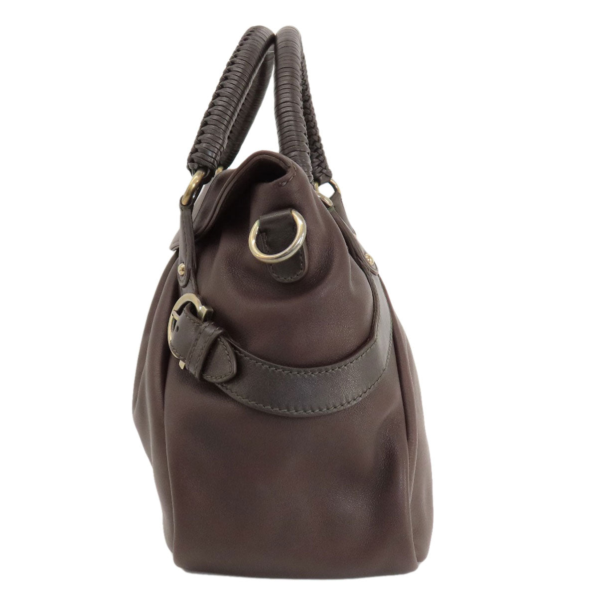 Salvatore Ferragamo Gancini 2WAY Handbag Leather Ladies [Used]