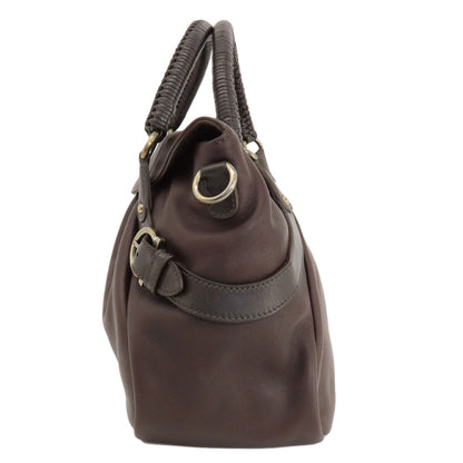 Salvatore Ferragamo Gancini 2WAY Handbag Leather Ladies [Used]