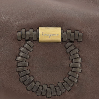 Salvatore Ferragamo Gancini 2WAY Handbag Leather Ladies [Used]
