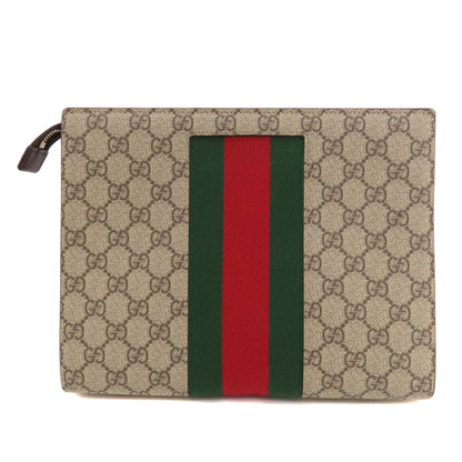 GUCCI  475316 Clutch bag GG Supreme Shelly Line PVC Ladies