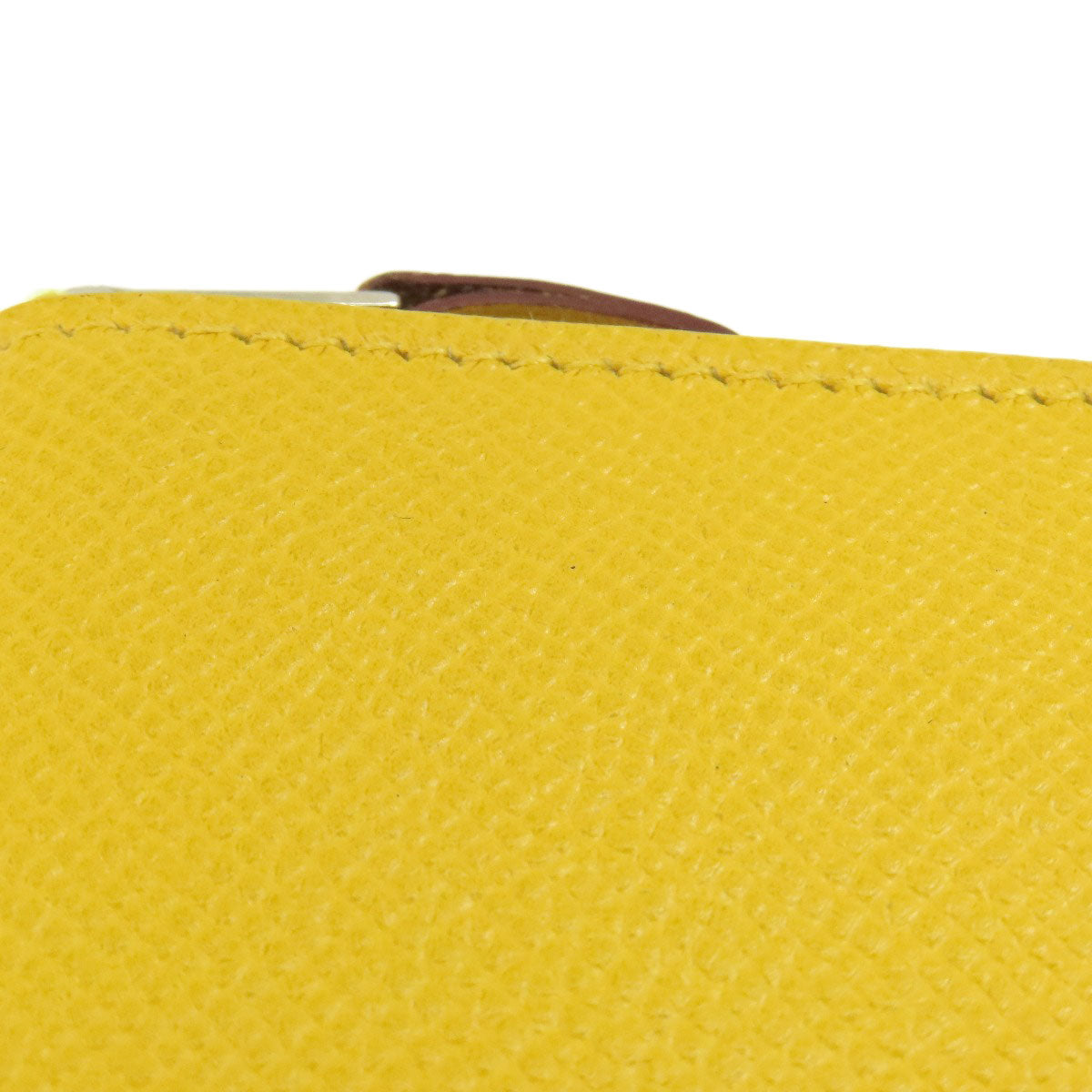 HERMES   Long wallet (with coin pocket) Azap Silk-in Long Yellow SilverHardware Epsom Ladies