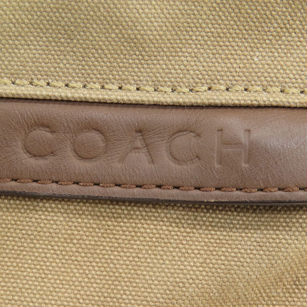 COACH  F70820 Shoulder Bag Logo embossing Canvas Leathermens