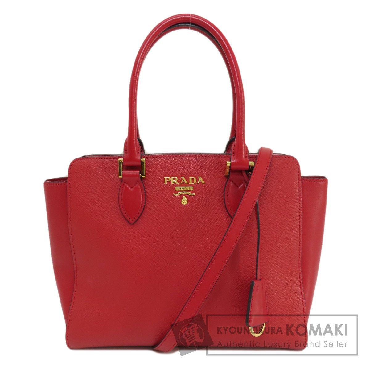 PRADA Saffiano 2WAY Handbag Leather Ladies [Used]